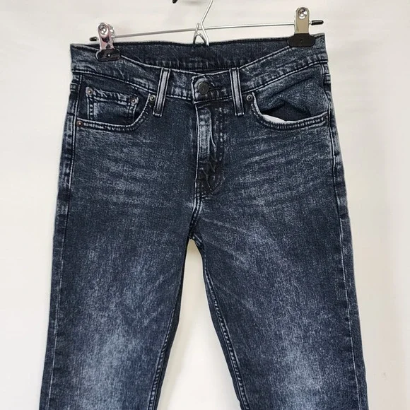 Levis 511 Slim Fit Denim Jeans Mens 30x32 Red Tab Black Patch Dark Blue Awesome! - Picture 2 of 8